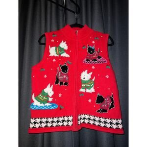 Ugly Christmas Sweater Xmas Vest Size Large Dog
